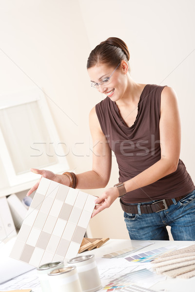 Female interior designer working with color swatch  Stock photo © CandyboxPhoto