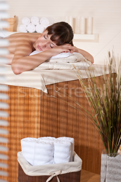 Foto stock: Spa · jóvenes · femenino · cliente · bienestar · masaje
