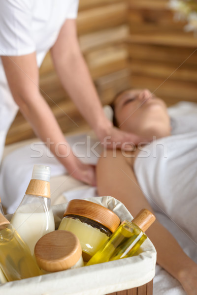 Beauty spa products in massage room Stock photo © CandyboxPhoto