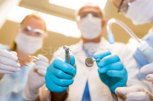 Fogászati szerszámok tevékenység profi orvosi csapat Stock fotó © CandyboxPhoto