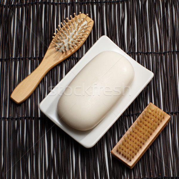 石鹸 表示 装飾的な 竹 抽象的な 美 ストックフォト © cardmaverick2
