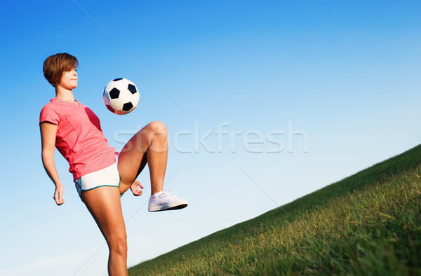 Joc fotbal teren de fotbal fotografii Imagine de stoc © cardmaverick2