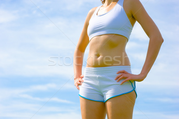 спортсмена весны луговой женщину Сток-фото © cardmaverick2