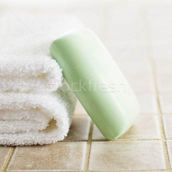 Fürdő kirakat fürdőszoba fény otthon pihen Stock fotó © cardmaverick2