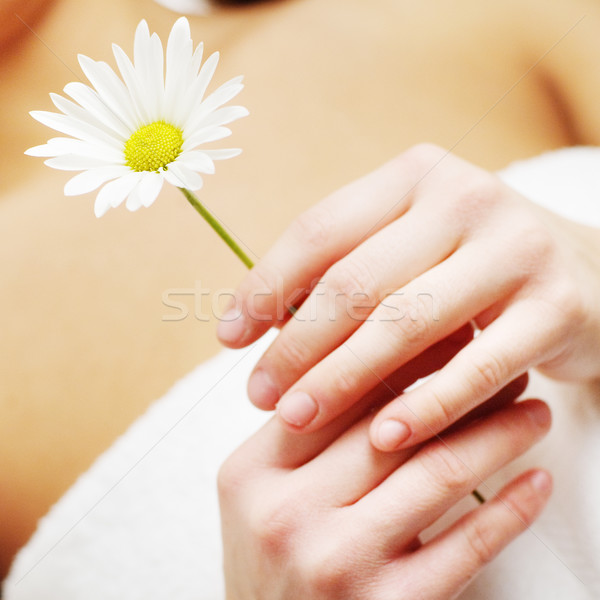 Estância termal flor mulher menina abstrato Foto stock © cardmaverick2