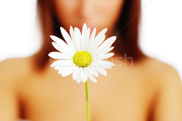 Estância termal flor mulher menina corpo Foto stock © cardmaverick2
