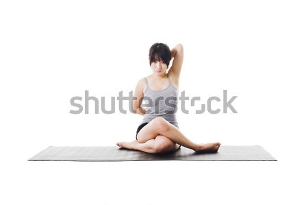 Chinese woman doing yoga. Stock photo © cardmaverick2