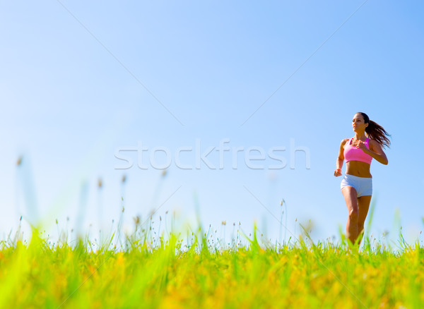 Mujer pradera Foto stock © cardmaverick2