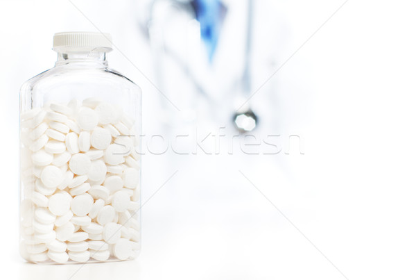 Orvosi készletek orvos fehér férfi háttér gyógyszer Stock fotó © cardmaverick2