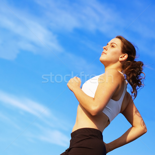 Beautiful Woman Runner Stock photo © cardmaverick2