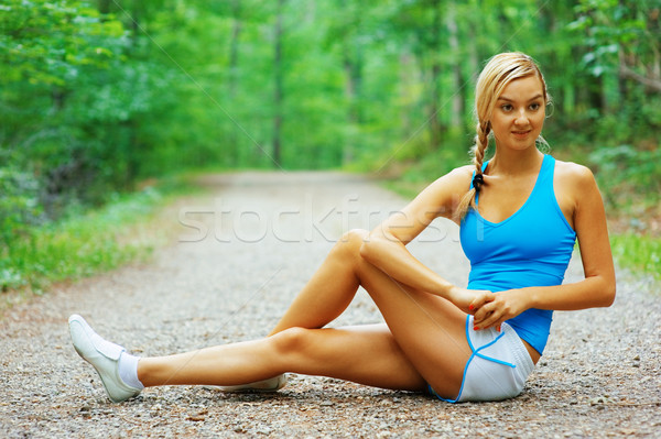 Foto stock: Carretera · corredor · mujer · fotos