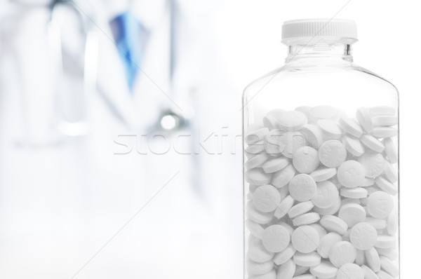 Orvosi készletek izolált fényes fehér férfi gyógyszer Stock fotó © cardmaverick2