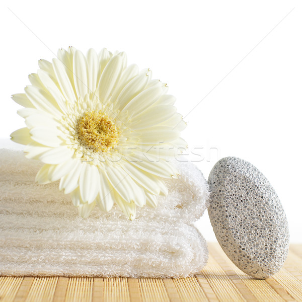 Spa сцена каменные цветок белый Сток-фото © cardmaverick2