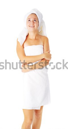 красивой молодые Spa женщину белый полный Сток-фото © cardmaverick2