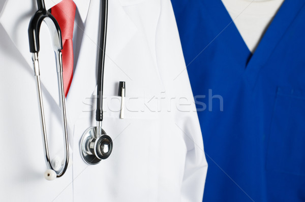 Сток-фото: врач · медсестры · выстрел · синий