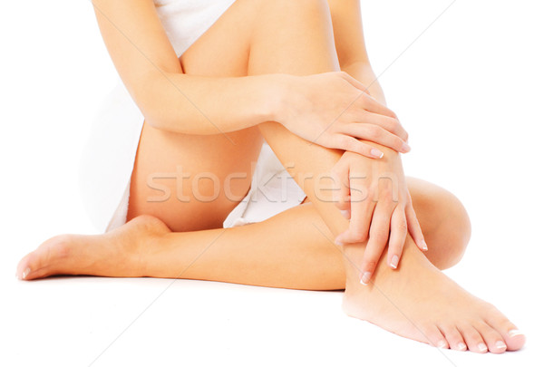 Close Up of Legs Being Massaged Stock photo © cardmaverick2