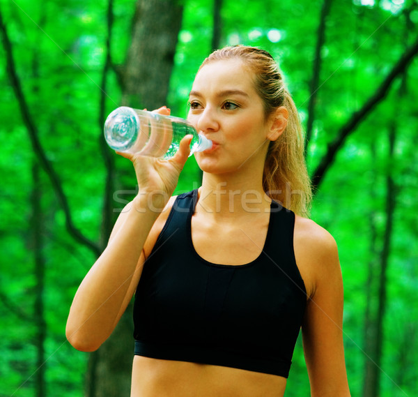 Blonde Woman Exercising  Stock photo © cardmaverick2