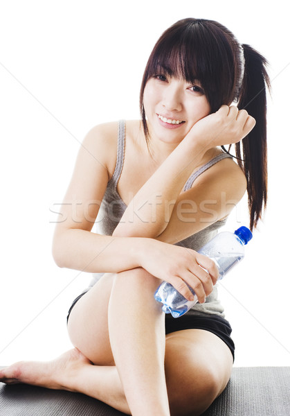 Stockfoto: Chinese · meisje · training · portret · vergadering · vrouw