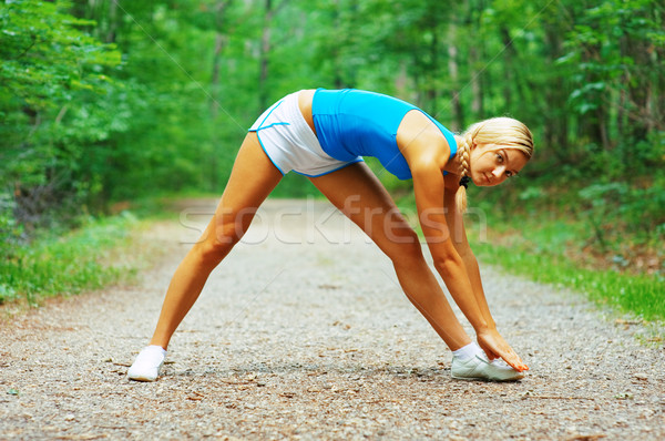 дороги Runner женщину полный фотографий Сток-фото © cardmaverick2