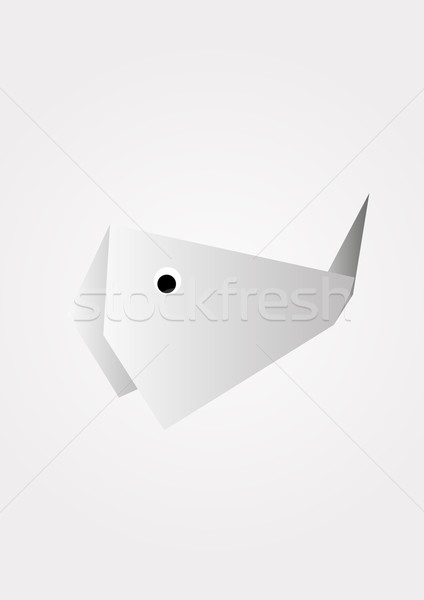 Whale made by origami technique Stock photo © carenas1