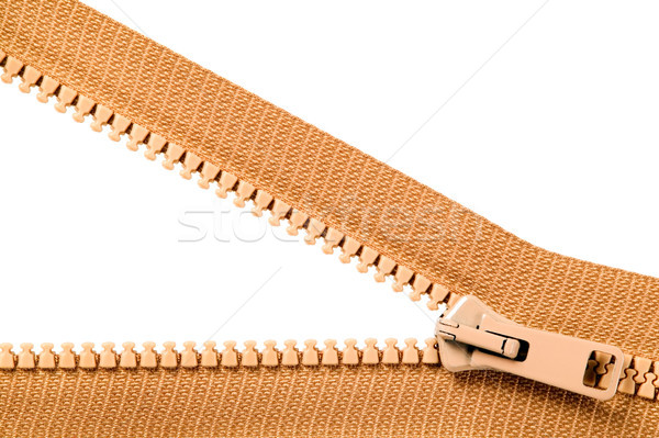 Brown zip with metal teeth Stock photo © carenas1