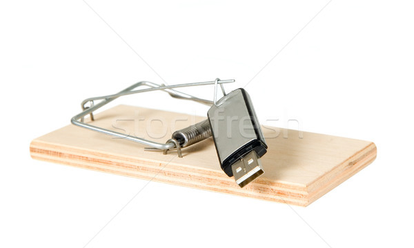 Foto stock: Ratón · trampa · portátil · conductor · madera · muerte