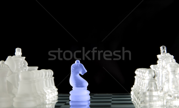 échecs jeu noir loisirs verre bord [[stock_photo]] © carenas1