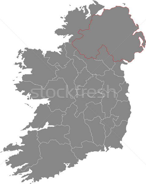 Karte Irland Land weiß Stock foto © carenas1