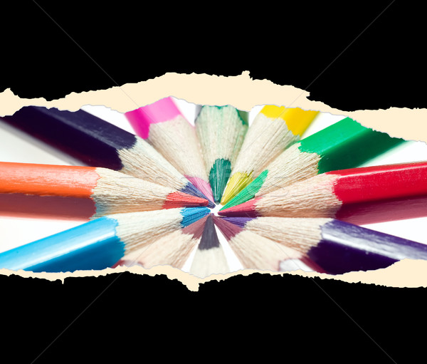 Sheet of paper with pencils Stock photo © carenas1