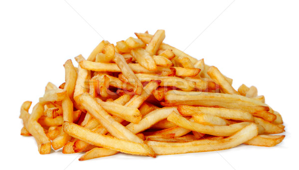 Frito batatas fritas branco isolado comida Foto stock © carenas1