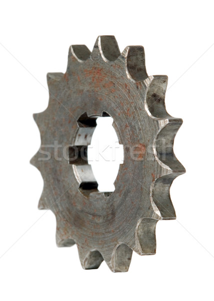 Stock photo: Metal wheel pinion