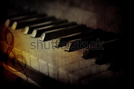черно белые клавиши пианино музыку фортепиано ключевые звук Сток-фото © carenas1