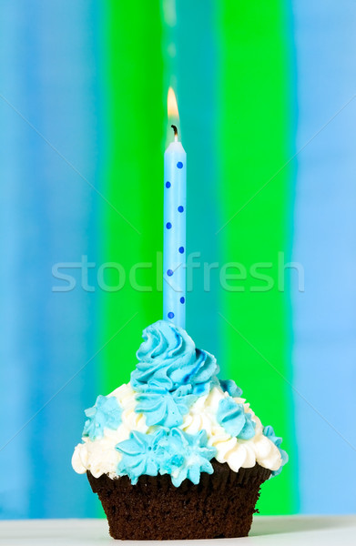 The first birthday cake with candle Stock photo © carenas1