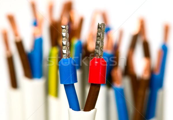 Closeup of electric wires Stock photo © carenas1