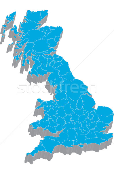 地圖 大不列顛 國家 英國 3D 商業照片 © carenas1