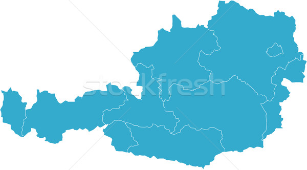 Kaart Oostenrijk land Stockfoto © carenas1