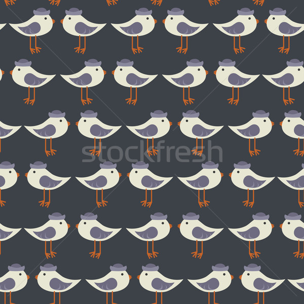 Abstract card pasăre pălărie petrecere Imagine de stoc © carenas1
