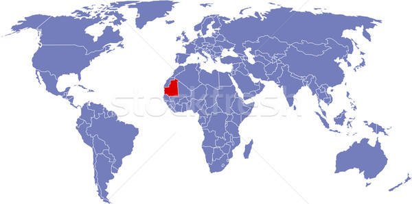 グローバル 地図 世界 モーリタニア 背景 地球 ストックフォト © carenas1