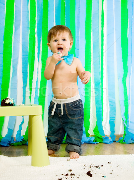 Child is celebrating his first birthday Stock photo © carenas1