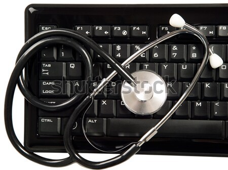 Zdjęcia stock: Stetoskop · klawiatury · muzyka · czarny · zdrowia · nauki