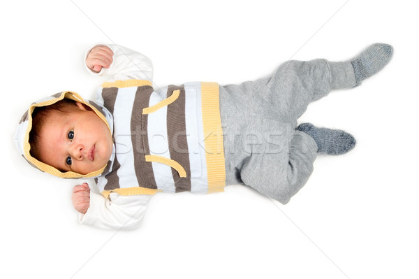 Belle bébé garçon regarder blanche grands yeux [[stock_photo]] © carenas1