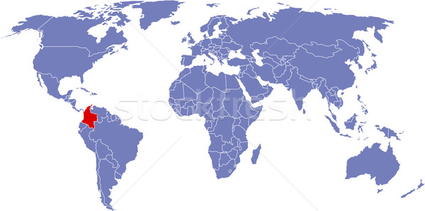 [[stock_photo]]: Mondial · carte · monde · fond · terre · blanche