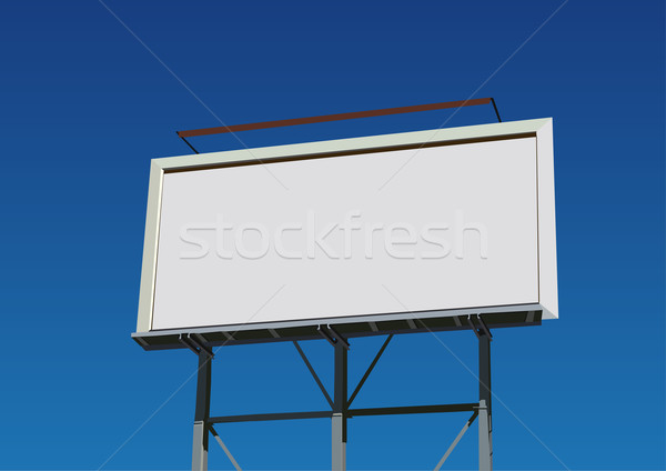 Billboard business Blauw marketing reclame banner Stockfoto © carenas1