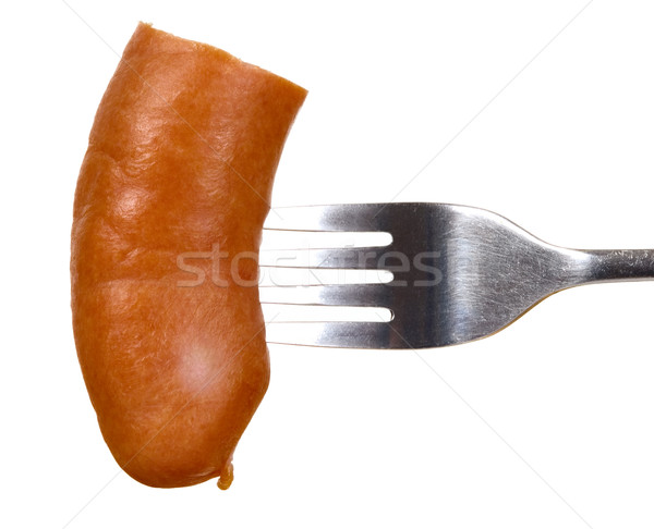 Thick sausage and a fork Stock photo © carenas1