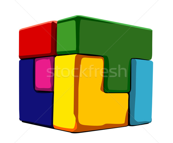 Colorful cube Stock photo © carenas1