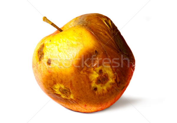Alten Apfel weiß isoliert ungesund Stock foto © carenas1