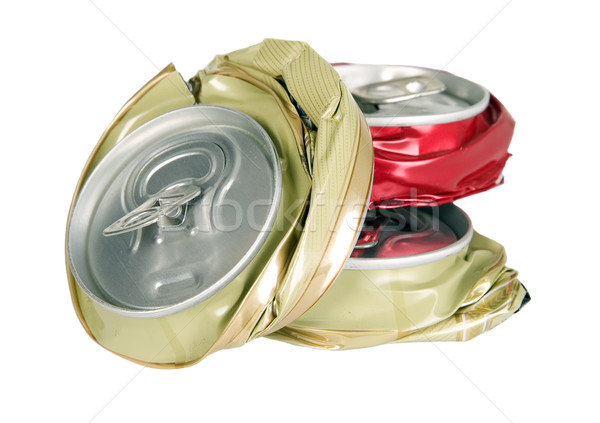 Stock photo: Shape from smashed cans