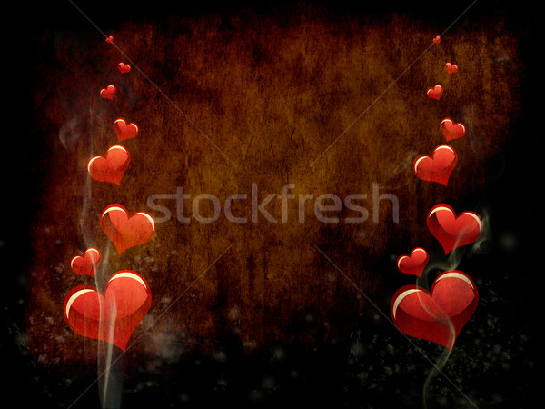 Hart liefde maat grunge Stockfoto © carenas1