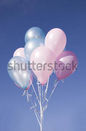 Colorful animated balloons with strings Stock photo © carenas1