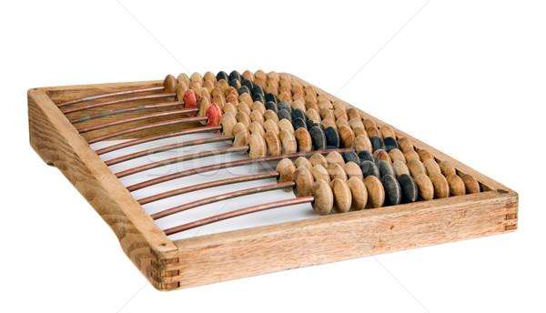 Vieux mathématique simulateur boulier bois métal [[stock_photo]] © carenas1